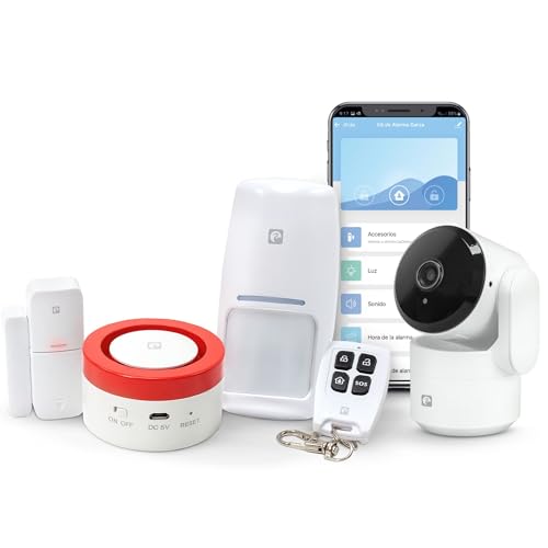 Garza Smart - Intelligentes Alarm- und Sicherheitssystem, WLAN, 2,4 GHz, mit Kamera 1080p, 360° für Zuhause, Sirene 120 dB, Bewegungssensoren und Öffnen von Türen/Fenstern, Sprach-/App-Steuerung Garza Smart - Intelligentes Alarm- und Sicherheitssystem, WLAN, 2,4 GHz, mit Kamera 1080p, 360° für Zuhause, Sirene 120 dB, Bewegungssensoren und Öffnen von Türen/Fenstern, Sprach-/App-Steuerung von Garza
