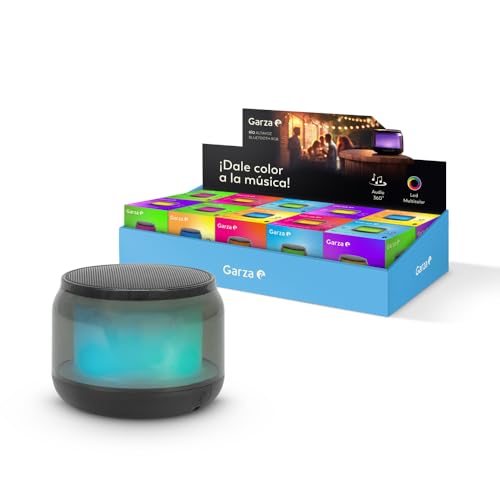 Garza -Tragbarer kabelloser Bluetooth 5.1/Micro SD-Lautsprecher mit 15 mehrfarbigen LED-Lichtmodi, 360°-Sound und Freisprechfunktion Garza -Tragbarer kabelloser Bluetooth 5.1/Micro SD-Lautsprecher mit 15 mehrfarbigen LED-Lichtmodi, 360°-Sound und Freisprechfunktion von Garza