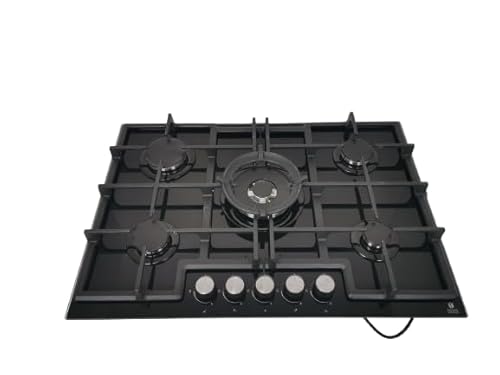 Gasline GAG75GLG Gaskochfeld 75cm Schwarz Glaskeramik mit 5 Brennern WOK Brenner 4,20 kW Gasline GAG75GLG Gaskochfeld 75cm Schwarz Glaskeramik mit 5 Brennern WOK Brenner 4,20 kW von Gasline
