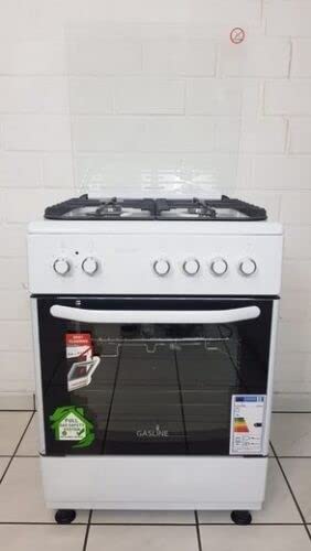 Gasline Gas Elektro Standherd weiß 60cm Elektrobackofen mit Drehspieß Gaskochfeld 4 flammig Elektrische Zündung LPG/Erdgas Gasline Gas Elektro Standherd weiß 60cm Elektrobackofen mit Drehspieß Gaskochfeld 4 flammig Elektrische Zündung LPG/Erdgas von Gasline