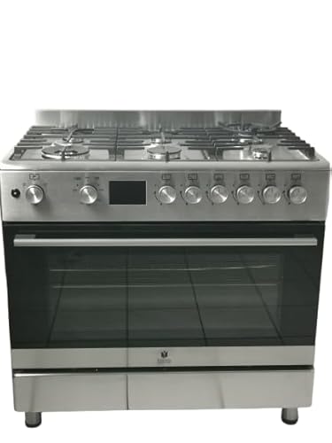 Gasline Gas Standherd 90cm GAG906GOINX Edelstahl Matt, 6 Flammig, Sabaf-Brenner. Gasbackofen mit Grill, elektrische Zündung und Vollzündsicherung Propan/Erdgas Gasline Gas Standherd 90cm GAG906GOINX Edelstahl Matt, 6 Flammig, Sabaf-Brenner. Gasbackofen mit Grill, elektrische Zündung und Vollzündsicherung Propan/Erdgas von Gasline
