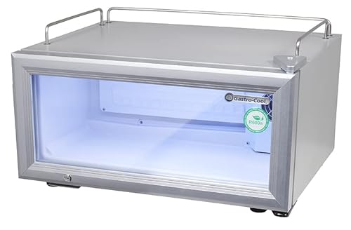 Gastro-Cool, Getränkekühlschrank, Glaskühlschrank, flach, für den Impulskauf, silber-weiß, GCGD15 Gastro-Cool, Getränkekühlschrank, Glaskühlschrank, flach, für den Impulskauf, silber-weiß, GCGD15 von Gastro-Cool