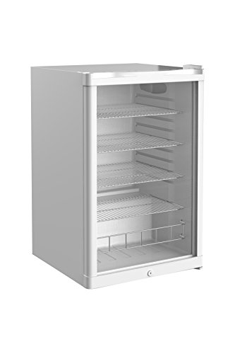 Gastro-Cool Glastür-Kühlschrank weiß, Getränkekühlschrank, Flaschenkühlung, Minibar, manuelle Temperaturkontrolle, GCGD155 von Gastro-Cool