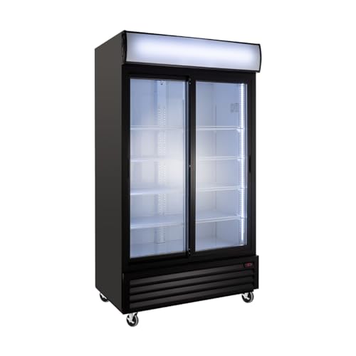 GastroHero Getränkekühlschrank ECO 1000 mit Schiebetüren und Leuchtaufsatz Gastronomiebedarf GastroHero Getränkekühlschrank ECO 1000 mit Schiebetüren und Leuchtaufsatz Gastronomiebedarf von GastroHero