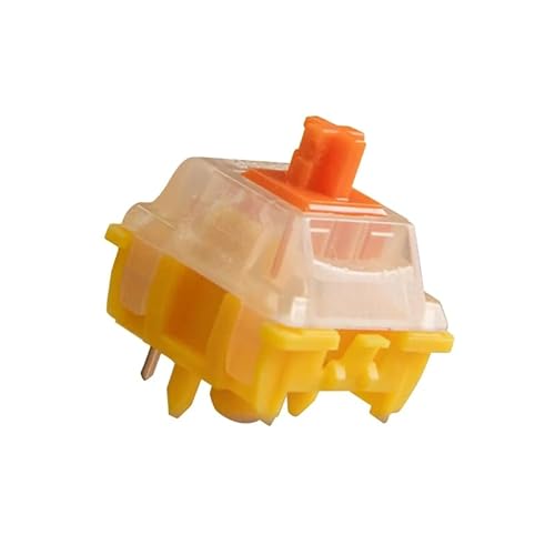 GATERON EF Curry Switch, linearer Typ 50gf RGB 5 Pin Hot-Swap Fabrik vorgeschmiert für mechanische Tastatur (110 PCS) (Curry) von Gateron