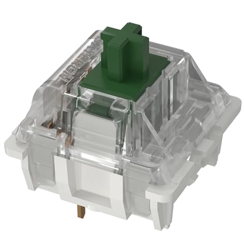 GATERON KS-9 grüne Clicky-Tastaturschalter, RGB-LED, 3-polig, kompatibel mit mechanischer MX-Tastatur (35 Stück) von Gateron