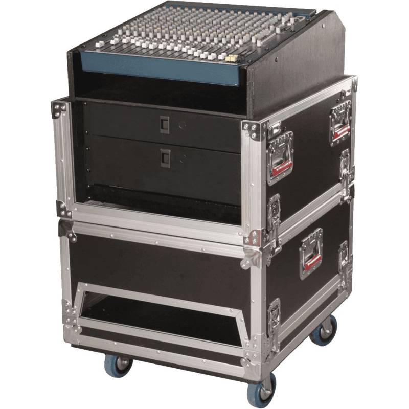 Gator Cases G-TOUR-GRC-1406 Polythene 14U - 6U Combi Mixer Flight Case von Gator Cases