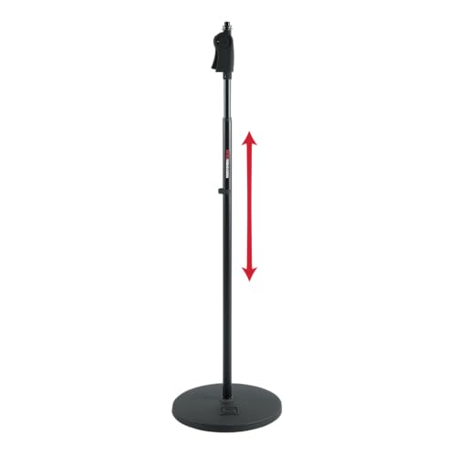 Gator Frameworks Deluxe Mikrofonständer mit rundem 12" Standfuß (30,5cm) | (GFW-MIC-1201) von Gator Frameworks