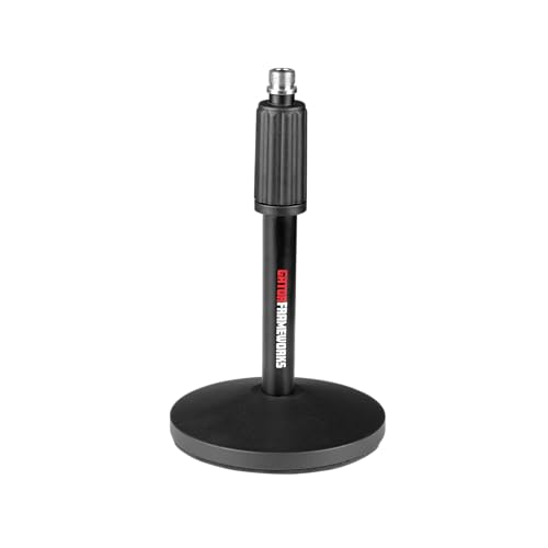 Gator Frameworks (2) Pack Desktop-Mikrofonständer mit (2) 10-ft XLR-Kabeln; (GFW-MIC-DESKTOP-2PK) von Gator Frameworks
