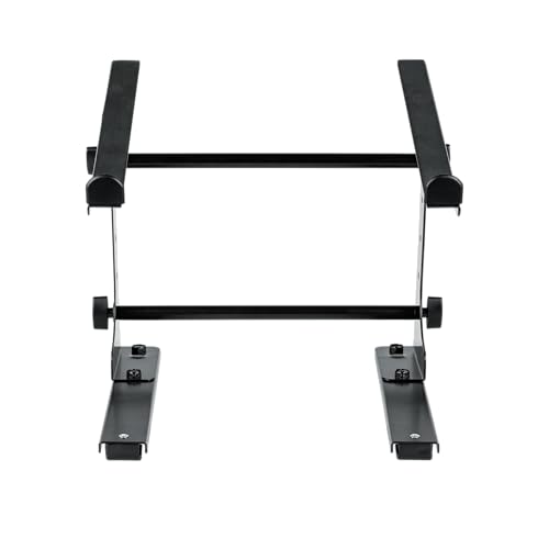 Gator Frameworks platzsparender zusammenklappbarer Laptop-/DJ-Controller-Ständer mit Fester Höhe | (GFWLAPTOP1000) | Schwarz von Gator Frameworks