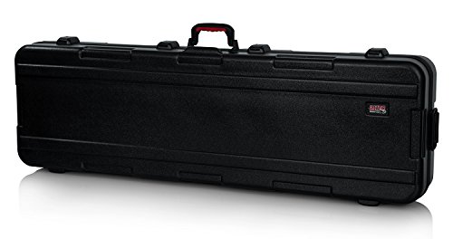 Gator Cases Hartschalen Flight Case für schlanke 88-Tasten-Keyboards mit TSA-zugelassenen Verriegelungen und versenkten Rollen, schwarz (GTSA-KEY88SL) von Gator