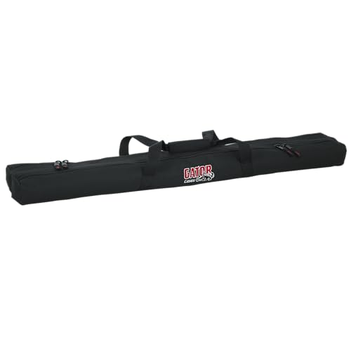 Gator Cases Subwoofer-Tasche mit zwei Fächern und verstellbarem Schultergurt; für (2) Subwoofer-Lautsprecherstangen bis zu 42" Länge (GPA-SPKRSPBG-42DLX) von Gator