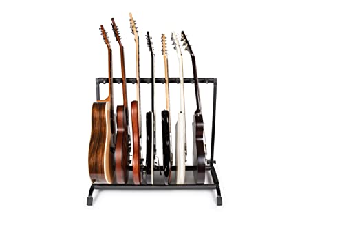 Gator Framework Rok-It Zusammenklappbares Rack mit 7 Fächern für Akustik-, E- und Bassgitarren (RI-GTR-RACK7) von Gator