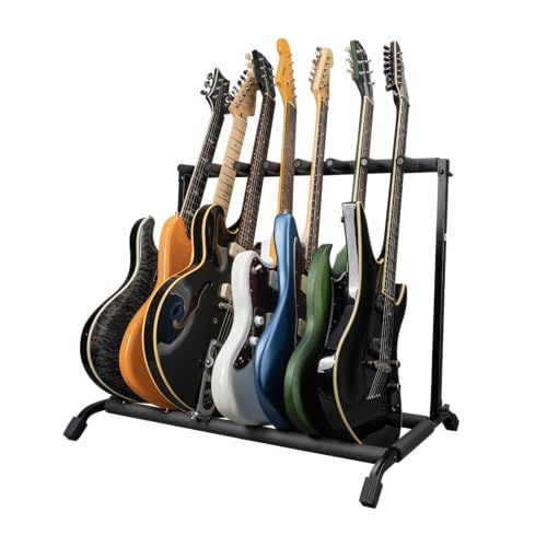 Gator Framework Rok-It Zusammenklappbares Rack mit 7 Fächern für Akustik-, E- und Bassgitarren (RI-GTR-RACK7) von Gator