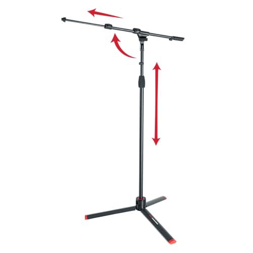 Gator Frameworks verstellbarer Tripod Mikrofonständer | Schwarz | (GFW-ID-MIC) von Gator