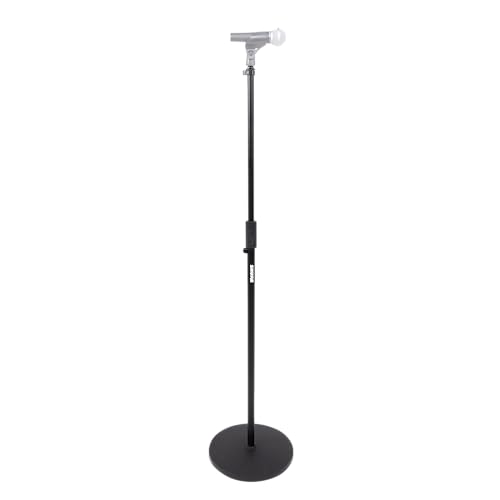 Shure by Gator Stage & Studio Series; Shure Mikrofonständer mit runder Basis mit Drehkupplung in verstellbarer Standardhöhe und 12"-Basis; (SH-RBMICSTAND12) von Gator