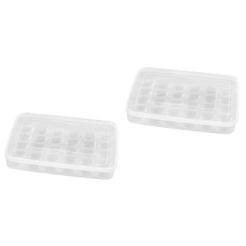 2 Stück 30 Behälter für Lebensmittel Lebensmittelbehälter Kühlschrank aufbewahrungsdose stauboxen Eierbehälter Eierablage Mit Deckel Container Aufbewahrungskiste Eierplatte Weiß von Gatuida