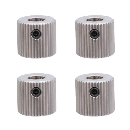 Gatuida Ersetzen Sie Das Rad Ihres 3d-druckers Mit Diesem Extruderrad Aus Edelstahl Mit 40 Zähnen Und 5 Mm Innenloch. 4er-set. Einfache Installation. von Gatuida
