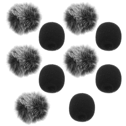 Gatuida 10 Stück Lavalier-mikrofonabdeckung Mikrofon Windschutzschaum Mikrofon-windschutzscheiben Pelzmikrofon Windschutzscheibe Mini-mikrofon Zum Anstecken Mit Windschutz Plüsch von Gatuida