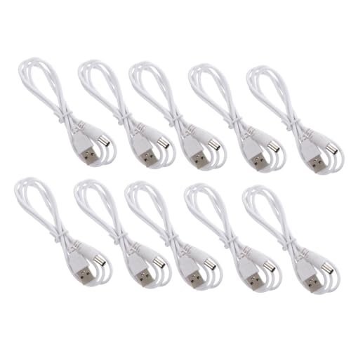 Gatuida 10er-Pack Auf 5 5 X 2 1 Mm Ladekabel Weißes Ersatzkabel Für Handy-ladegerät von Gatuida