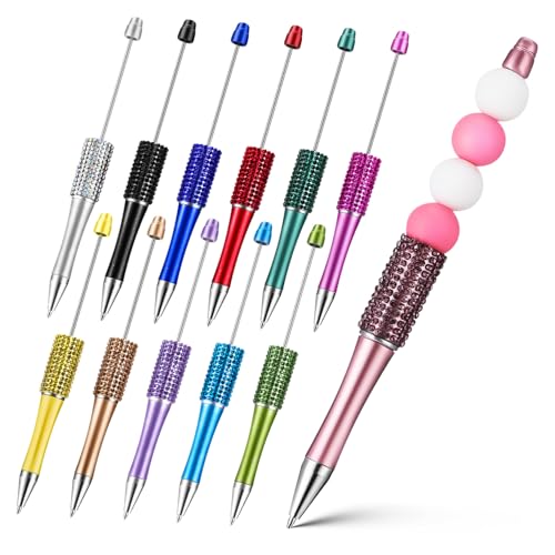 Gatuida 12 Stück Kugelschreiber Mit Strassperlen Schwarze Tinte Funkelnde Perlenstifte Swift Item Perlen Für Stifte Funkelnde Focal Perlen Kleine Sortierte Perlenstifte Schul Gatuida 12 Stück Kugelschreiber Mit Strassperlen Schwarze Tinte Funkelnde Perlenstifte Swift Item Perlen Für Stifte Funkelnde Focal Perlen Kleine Sortierte Perlenstifte Schul von Gatuida