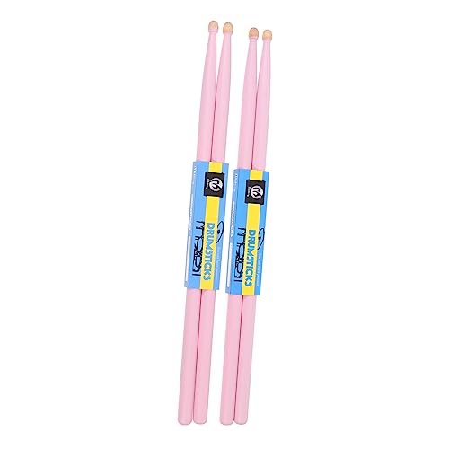 Gatuida 2 Paare Trommelstock Spitze Trommelstöcke Instrument Trommelstöcke Mit Runder Spitze Musik Drumsticks Schlagzeuger-stick Jr Schlüssel Snare-drum-sticks Für Jugend Rosa Ahorn von Gatuida