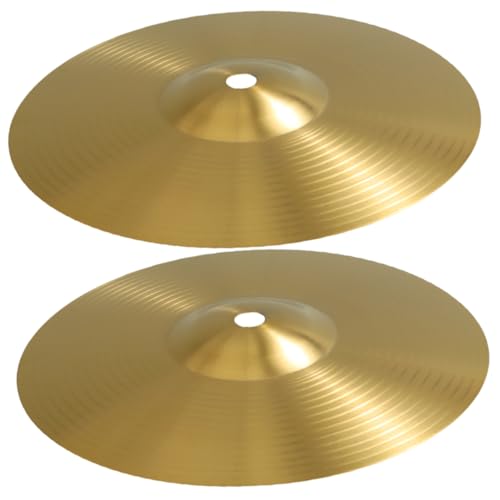 Gatuida 2 Teiliges Becken Set Trommelsymbole Percussion Becken Jazz Musik Crash Trommel Glocken Becken Splash Becken Trommelzubehör Übungstrommel Becken Trommelzubehör von Gatuida