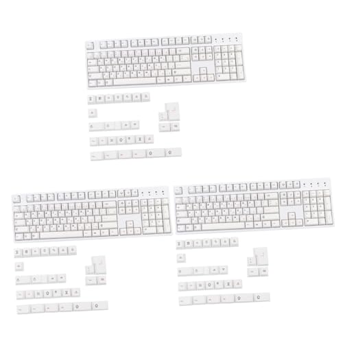 Gatuida 3 Sätze Tastenkappe Tastatur-dekor Tastaturschutz Tastaturkappen Kappen Für Mechanische Tastaturen Tastaturmechanik Computer Tastatur Laptop-Tastatur Pbt Anpassen Weiß Klaviatur von Gatuida