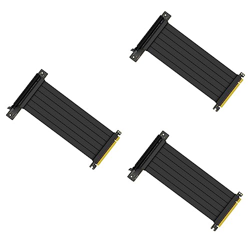 Gatuida 3 Stück 90-Grad-verlängerungsport-Adapter 90 Grad 20 cm Riser-Kabel Volle Verlängerung Für Grafikkarte Hochgeschwindigkeitsdatenübertragung von Gatuida