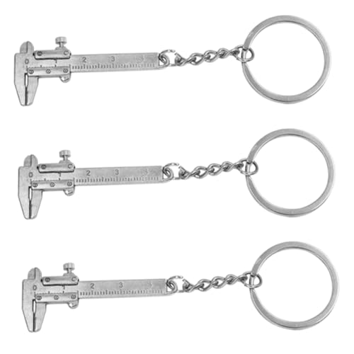 Gatuida 3 Stück Schlüsselanhänger-messschieber Rucksack Mini Metrischer Bremssattel Lineal Charm Schlüsselanhänger Größe Nonius Werkzeug Klein Gold Mini-bremssattel Silver Zinklegierung von Gatuida