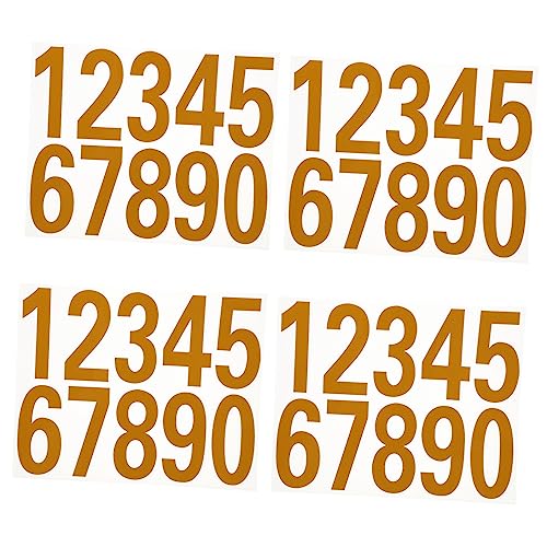 Gatuida 4 Sätze Digitale reflektierende Aufkleber Hausnummer farbig für aufkleber reflektierend reflektierende sticker Nummer reflektierender Aufkleber Nummernblock Aufkleber das Haustier von Gatuida