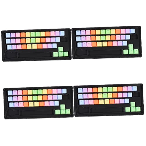 Gatuida 4 Sätze Tastenkappe Ornament-sets Tastatur-dekor Pudding Keycaps Keyset Beleuchtete Tastatur Farbige Tastatur Computer Tastatur Computertastaturen Tastatur Bunt Schmücken von Gatuida