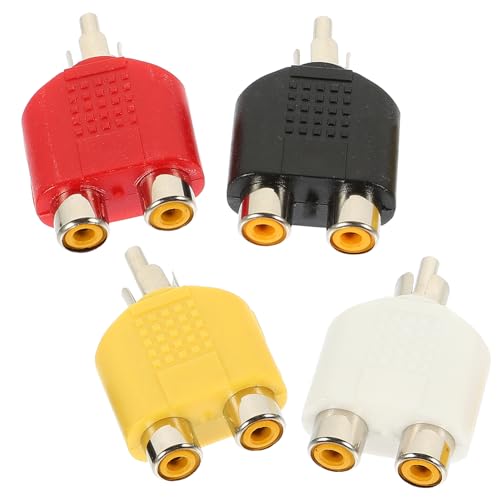 Gatuida 4 Stück -Splitter 1 Männlich 2 Weiblich -y-Splitter, 1 Stecker, 2 Buchsen -Splitter- Diabetiker Tasche Av-Out-Kabel Audio-Splitter Abs Ausgangsleitung Lotus von Gatuida