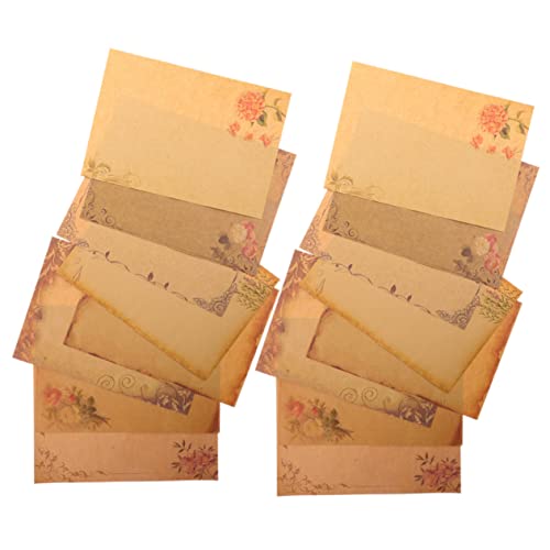 Gatuida 40 Blatt Kraftpapier Briefpapier alt Pergament Schreiben schickes Papier schreibwaren Europäisches Schreibpapier Schreibpapier-Set Bordürenmusterpapier Brief liefert von Gatuida