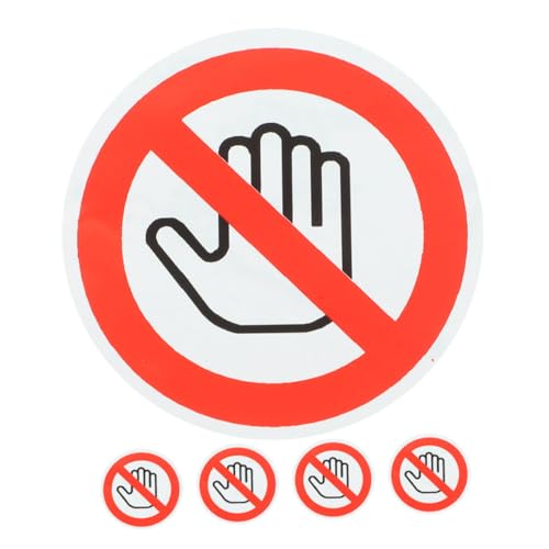 Gatuida 5 Blätter Aufkleber Für Warnschilder Streifen Türaufkleber Abnehmbar Warnung Schlüssel Bitte Klebrig Gefahr Fensteraufkleber Klebstoff Abziehbilder Weiß Selbstklebendes Vinyl von Gatuida