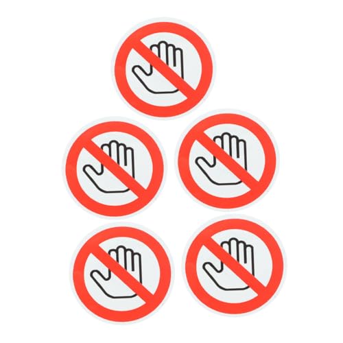Gatuida 5 Blätter Aufkleber für Warnschilder verbotsschilder Kein berührendes Warnschild hängend Achtung Zeichen autoaufkleber Aufkleber nicht berühren Warnaufkleber selbstklebendes Vinyl von Gatuida