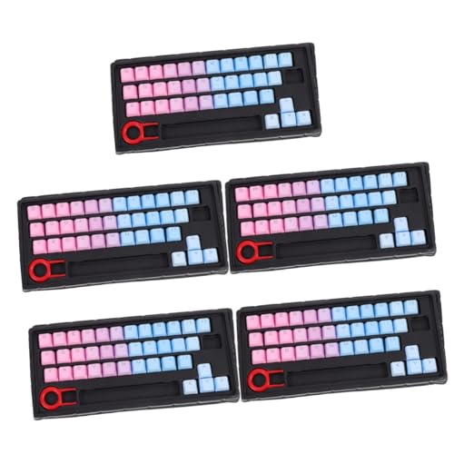 Gatuida 5 Sätze Tastenkappe Gaming-Tastatur Mechanisch Tastaturzubehör Tastaturschutz Ornament-Sets Computer Tastatur Mechanische Tastatur Computertastaturen Wort Durch Blaue Zauberin Pbt von Gatuida