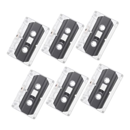 Gatuida 6 Stück Audiokassetten Sprachkassetten Leere Kassettenbänder Für Heimwerker Leere Audiokassetten Leere Musikkassetten Tragbare Leere Musikkassetten Aus Kunststoff von Gatuida