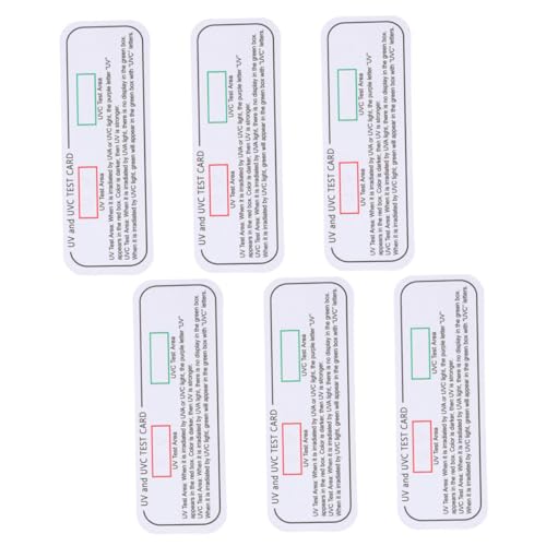 Gatuida 6St UV-Test UVC-UVA-Testwerkzeuge UV-Licht-Teststreifen Sensor Lichttestkarte UV-Prüfkarte Testkarten aus Papier UV-UVC-Detektor ultraviolettes Licht Anweisungskarte Die Glühbirne Gatuida 6St UV-Test UVC-UVA-Testwerkzeuge UV-Licht-Teststreifen Sensor Lichttestkarte UV-Prüfkarte Testkarten aus Papier UV-UVC-Detektor ultraviolettes Licht Anweisungskarte Die Glühbirne von Gatuida