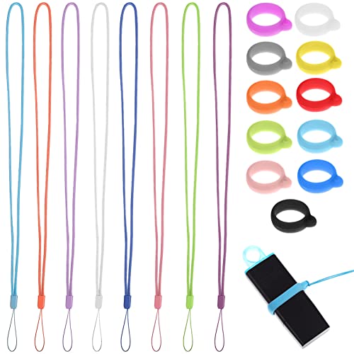 Gatuida 8 Anti-Verlust-Halsketten-Lanyards Mit 24 Stück Anti-Verlust-Silikon-Gummi-Ringstift-Silikon-Lanyard-Halter von Gatuida