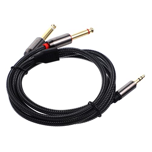Gatuida Audio-Splitter 1/4 Zoll Auf 3,5 Mm Adapter 1/8 Bis Dual 6,35 Mm 3,5 Mm Auf 1/4 Kabel Splitterkabel Kabel Für Gitarrenverstärker E-gitarrenkabel Kupfer Lautsprecherkabel Bass von Gatuida