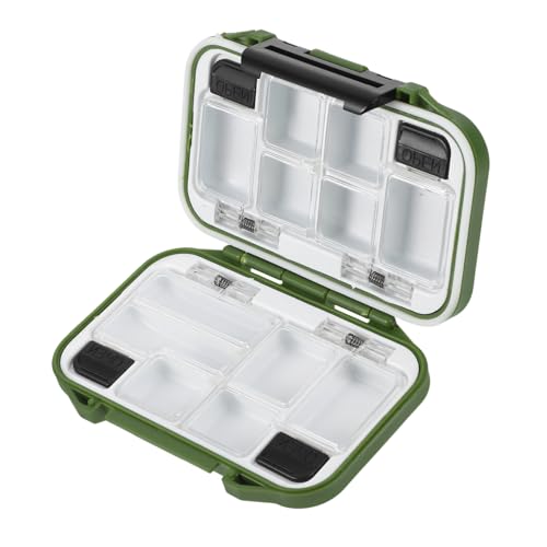 Gatuida Box Angelzubehör Box Tackle Storage Trays Angelausrüstung Storage Angelzubehör Trays Haken Storage Tragbare Tackle Storage Tackle Storage Grün von Gatuida