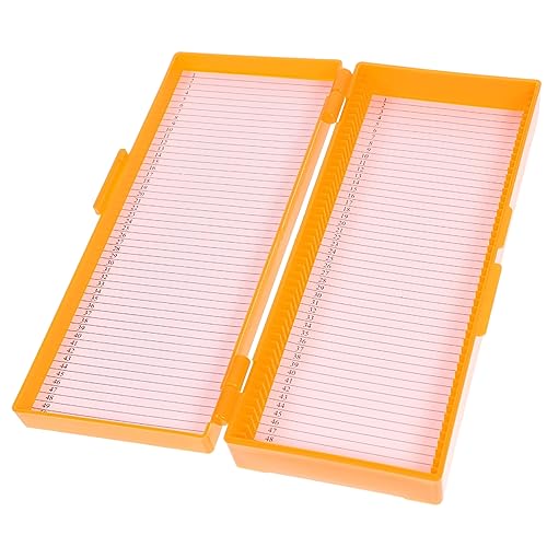 Gatuida Box Objektträgerbox Mikroskop Objektträger Aufbewahrungshalter Mikroskop Objektträgerhalter Glasobjektträgerhalter Mikroskop Objektträger Organizer Mikroskop Objektträger Tablett von Gatuida