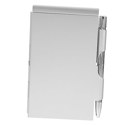 Gatuida Kartenbox aus Aluminiumlegierung gepunktet Tasche Notizblock süßes Notizbuch Schreiben office supplies notizbuch mit stift notebook Notizpolster Mehrzweck-Notizblöcke Papier Silver von Gatuida