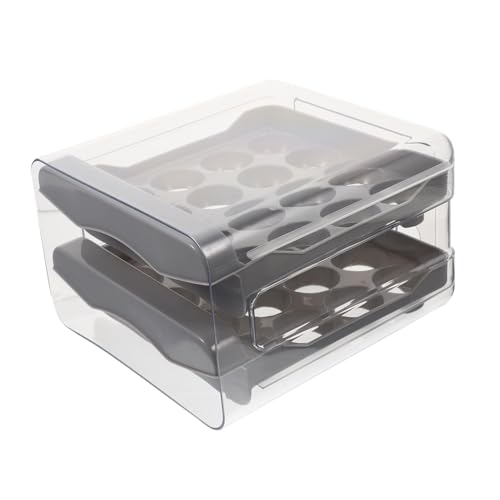 Gatuida Kunststoffbehälter 2 Stück Eier Aufbewahrungsbox Transparent Haustier Aufbewahrungsregal Schublade Kühlschrankbehälter von Gatuida