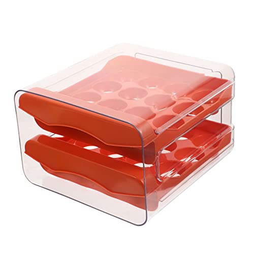 Gatuida Kunststoffbehälter 2 Stück Eier Aufbewahrungsbox Transparentes Haustier Aufbewahrungsregal Für Den Haushalt 2-stöckiges Tablett von Gatuida