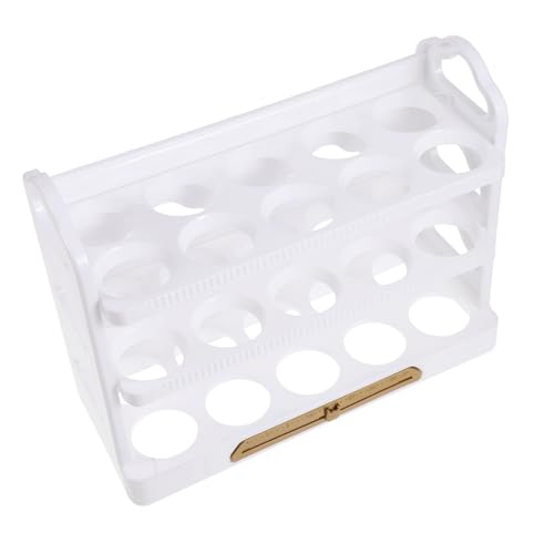 Gatuida Kunststoffbehälter 3 Stück Eier Aufbewahrungsbox Weißer Spender Pp Haushalt Schubladenfach von Gatuida