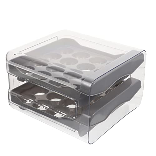 Gatuida Kunststoffbehälter Eier Aufbewahrungsbox Schublade Gemüsefach Transparent Haustier Kühlschrankbehälter von Gatuida