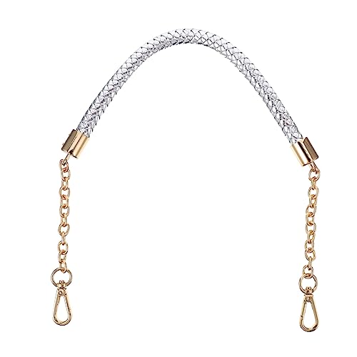 Gatuida Metallkettenkopf Kurzer Riemen Taschengurte Ersatz DIY Handtaschengurt Schultergurte Mit Damengurt Für Umhängetasche Multifunktionaler Schwarzer Taschengurt Silbernes Pu von Gatuida