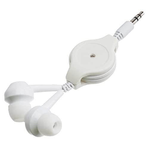 Gatuida Over-Ear-Kopfhörer, Over-Ear-Ohrhörer, kabelgebunden, geräuschunterdrückende Kopfhörer, einziehbare Ohrhörer, kabelgebundene Ohrhörer, Geräuschunterdrückung, kabelgebunden, weißer Stecker von Gatuida